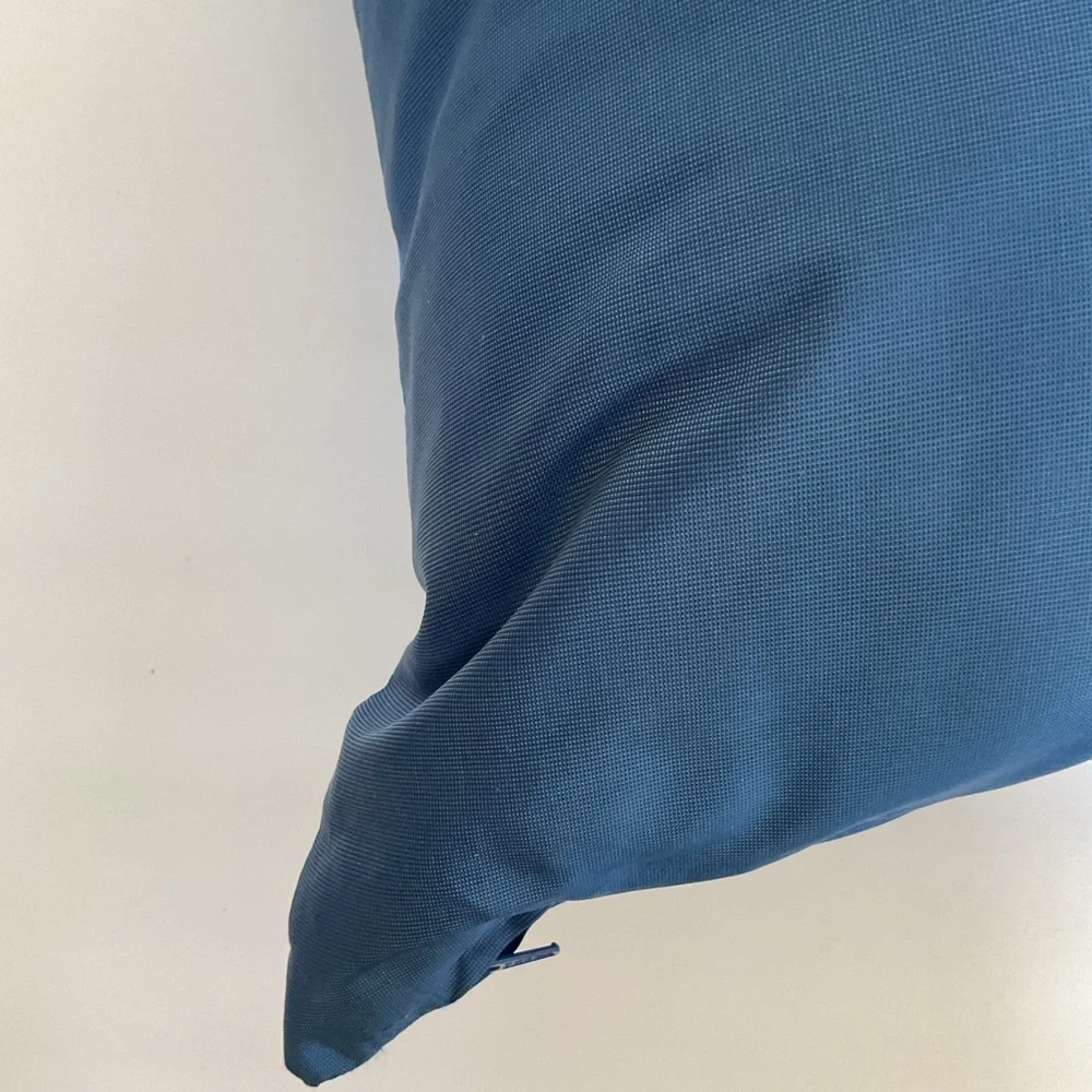 Jim Thompson Blue Silk Accent Pillow Signed